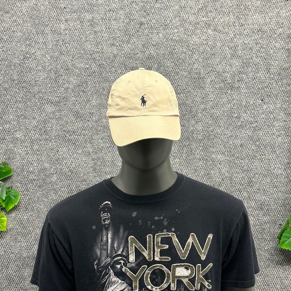Polo Ralph Lauren Beige Khaki Pony Logo Dad Hat Baseball Cap